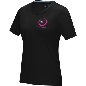 Azurite short sleeve women's  organic t-shirt, Solid black (T-shirt, 90-100% cotton)
