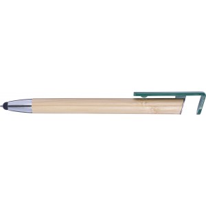 Bamboo 2-in-1 ballpen Colette, green (Wooden, bamboo, carton pen)