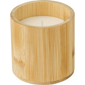 Bamboo candle Eli, brown (Candles)