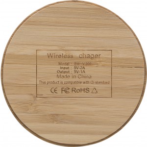 Bamboo charger Fernando, brown (Powerbanks)