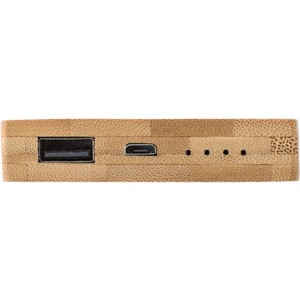 Bamboo power bank Ruby, brown (Powerbanks)