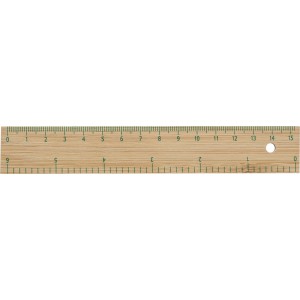 Bamboo ruler Greta, brown (Office desk equipment)