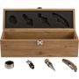 Bamboo wine gift set Gareth, brown