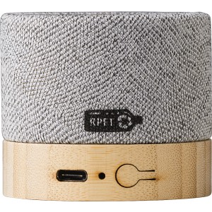 Bamboo wireless speaker Cory, grey (Speakers, radios)