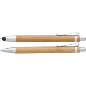 Bamboo writing set Darlene, brown (Pen sets)