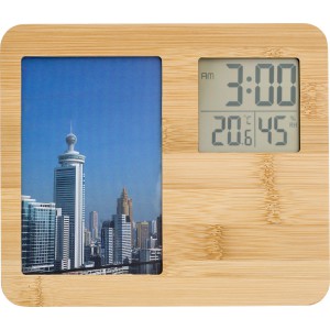 Bamboo weather station Colton, brown