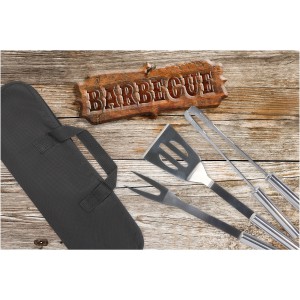 Barcabo BBQ 3-piece set, Silver (Picnic, camping, grill)