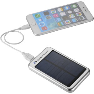 Bask 4000 mAh solar power bank, Silver (Powerbanks)