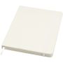 Bass A5 recycled hard cover notebook with lined pages, White