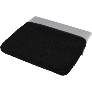Bear 13" GRS recycled sherpa laptop sleeve 2L, Solid black
