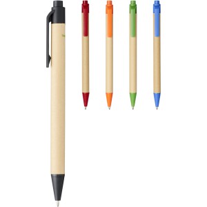 Berk recycled carton and corn plastic ballpoint pen, Green (Wooden, bamboo, carton pen)