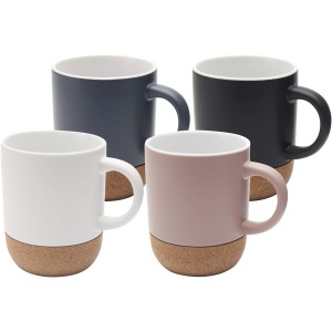 Billie 300 ml ceramic mug with cork details and matt finish, (Mugs)