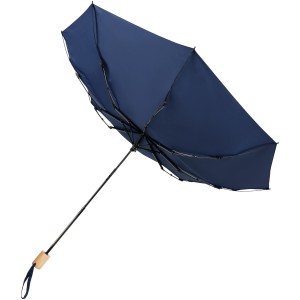 Birgit 21'' foldable windproof recycled PET umbrella, Navy (Foldable umbrellas)