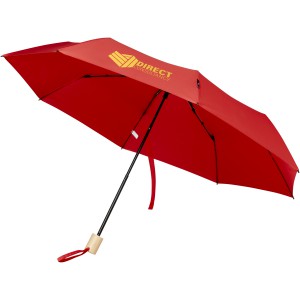 Birgit 21'' foldable windproof recycled PET umbrella, Red (Umbrellas)