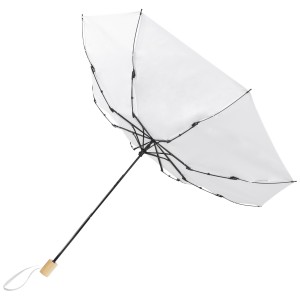 Birgit 21'' foldable windproof recycled PET umbrella, White (Foldable umbrellas)