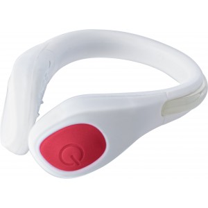 ABS and silicone shoe clip Rosanna, white/red