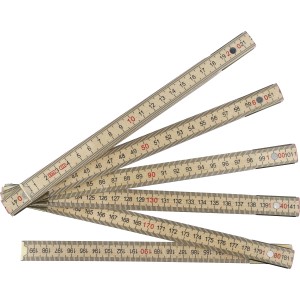 Birchwood foldable ruler Ezio, brown