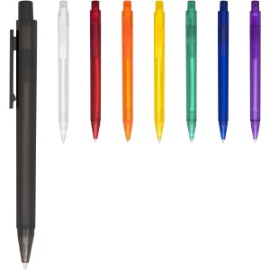 Calypso frosted ballpoint pen, Frosted black (Plastic pen)