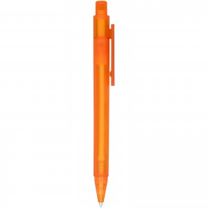 Calypso frosted ballpoint pen, Frosted orange (Plastic pen)