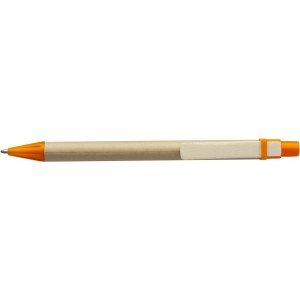 Cardboard ballpen Peter, orange (Wooden, bamboo, carton pen)