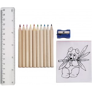 Cardboard drawing set Hilary, custom/multicolor (Drawing set)