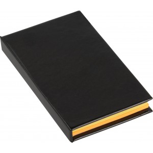 Cardboard sticky note holder Belinda, black (Sticky notes)