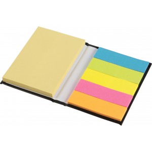 Cardboard sticky note holder Belinda, black (Sticky notes)