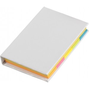 Cardboard sticky note holder Belinda, white (Sticky notes)