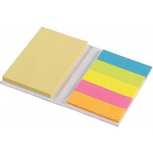 Cardboard sticky note holder Belinda, white (Sticky notes)