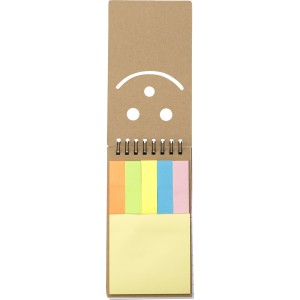 Cardboard sticky note set Kim, brown (Sticky notes)