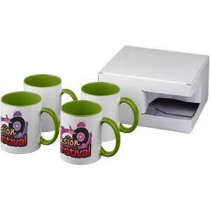 Ceramic sublimation mug 4-pieces gift set, Green (Mugs)