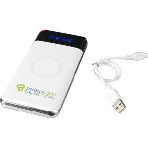 Constant 10.000 mAh wireless power bank with LED, White (Powerbanks)