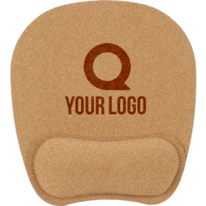 Cork ergonomic mouse pad Edwin, brown (Office desk equipment)