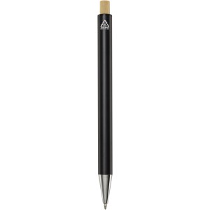 Cyrus recycled aluminium ballpoint pen, Solid black (Metallic pen)