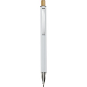 Cyrus recycled aluminium ballpoint pen, White (Metallic pen)