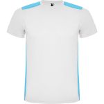 Detroit short sleeve unisex sports t-shirt, White, Turquois (R66529K)
