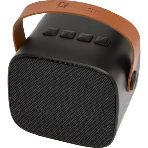 Diya 3W wireless recycled plastic speaker, Solid black (Speakers, radios)