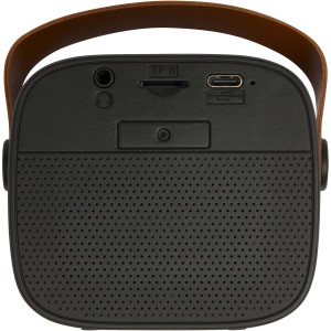 Diya 3W wireless recycled plastic speaker, Solid black (Speakers, radios)