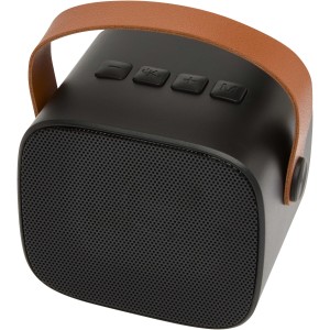 Diya 3W wireless recycled plastic speaker, Solid black (Speakers, radios)