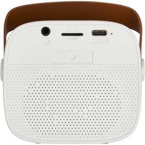 Diya 3W wireless recycled plastic speaker, White (Speakers, radios)