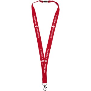 Dylan cotton lanyard with safety clip, Red (Lanyard, armband, badge holder)