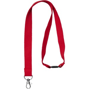 Dylan cotton lanyard with safety clip, Red (Lanyard, armband, badge holder)