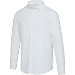 Carnelian poplin men's shirt, White