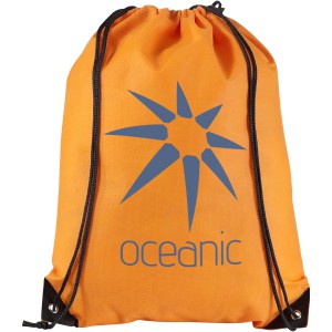 Evergreen non-woven drawstring backpack, Orange (Backpacks)