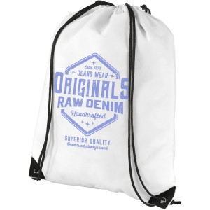 Evergreen non-woven drawstring backpack, White (Backpacks)