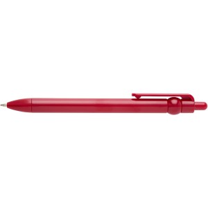 Fidget recycled plastic ballpoint pen (black ink), Red (Plastic pen)