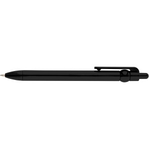 Fidget recycled plastic ballpoint pen (black ink), Solid bla (Plastic pen)