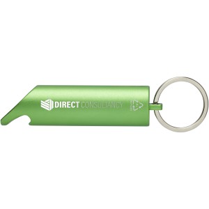 Flare RCS recycled aluminium IPX LED light and bottle opener (Keychains)