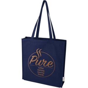 Florida 270 g/m2 GRS recycled gusset tote bag 14L, Navy (Shopping bags)