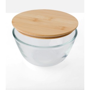 Glass salad bowl Isabeau, Brown/Khaki (Kitchen glass)